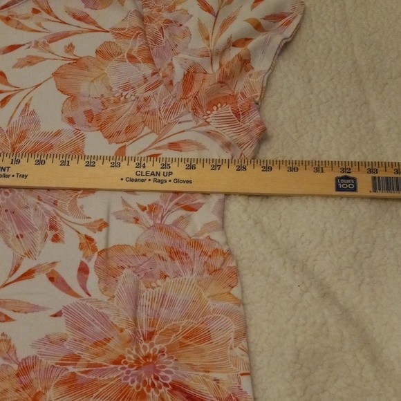 Croft & Barrow Classic Tee Size 3X Pullover Tshirt Bold Floral Print - Picture 6 of 7